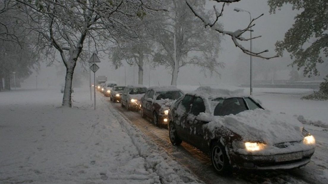 De sneeuwchaos in 2005
