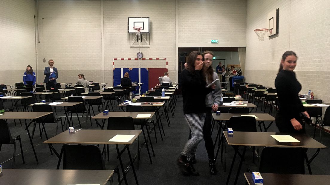 De examenzaal in het Cals College in Nieuwegein.