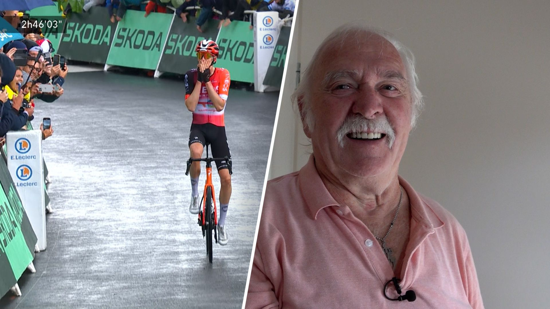 Opa Wim door dolle heen na Tour-zeges kleinzoon