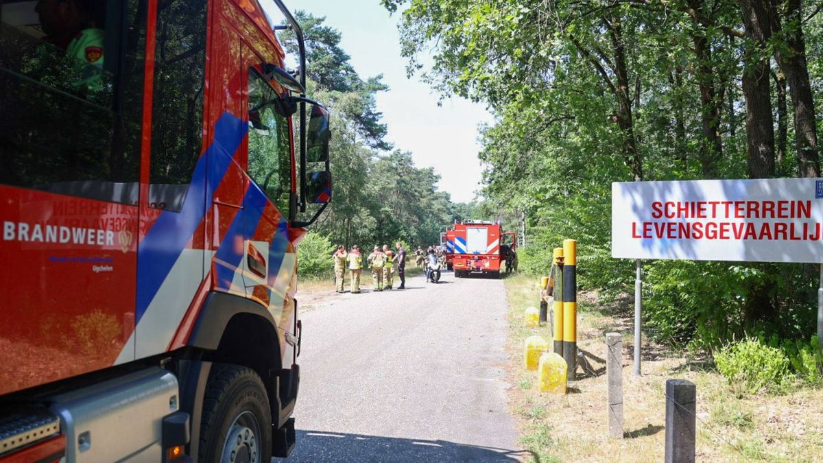 Natuurbrand op schietterrein Defensie