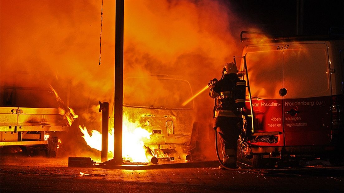 Brandweer in actie, december 2011.