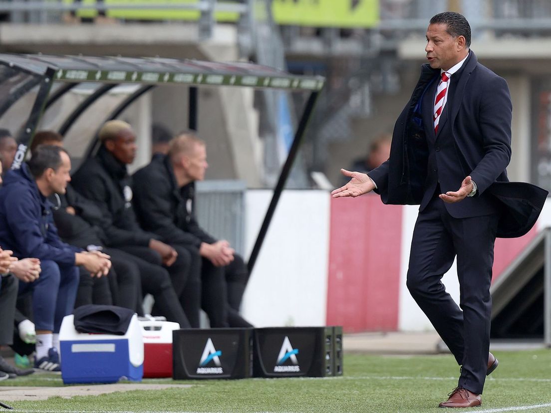 Henk Fraser tijdens Sparta-FC Groningen