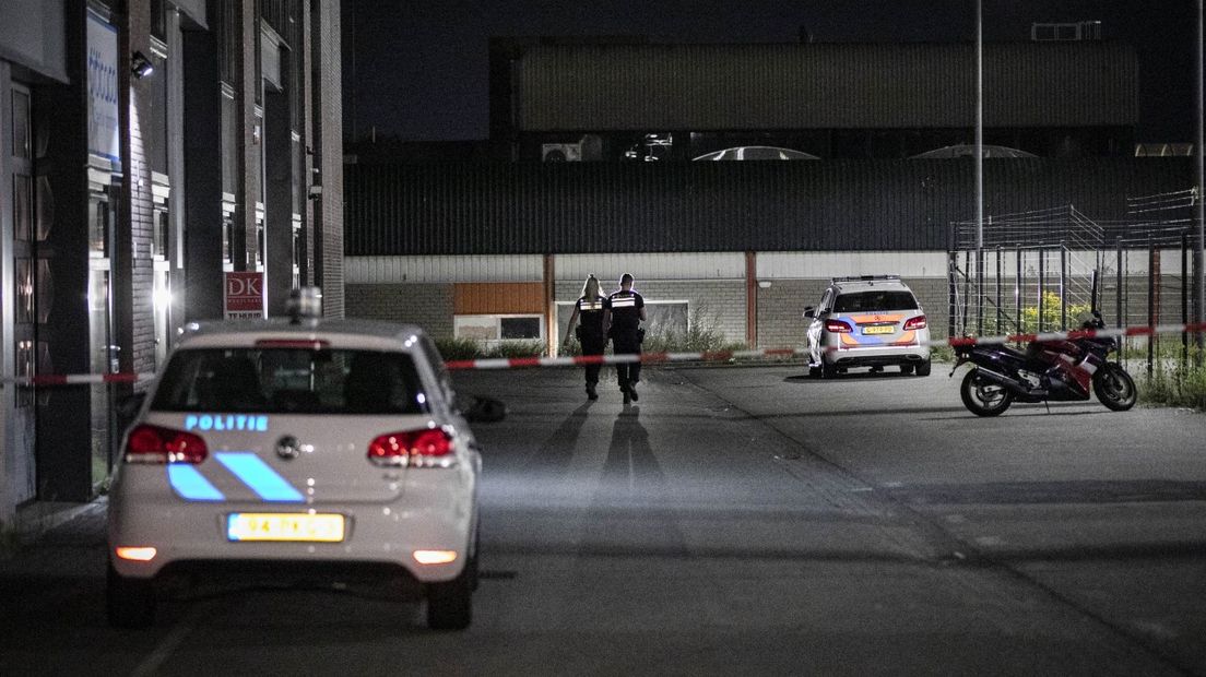 De politie was de hele nacht bezig met onderzoek.