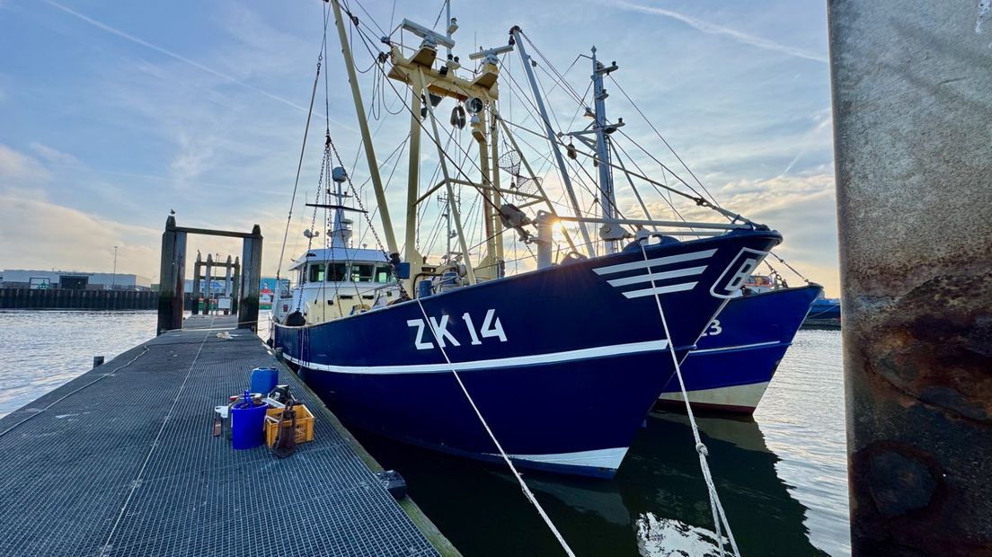 De ZK14 in de haven van Zoutkamp (Foto: Loek Mulder/RTV Noord)