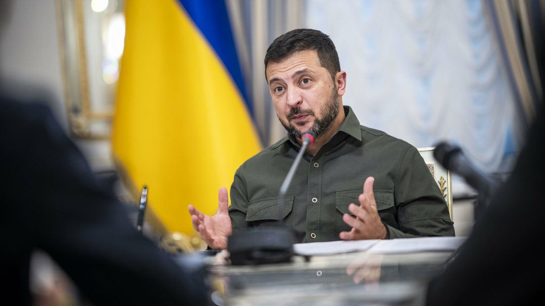 De Oekraïense president Volodymyr Zelensky