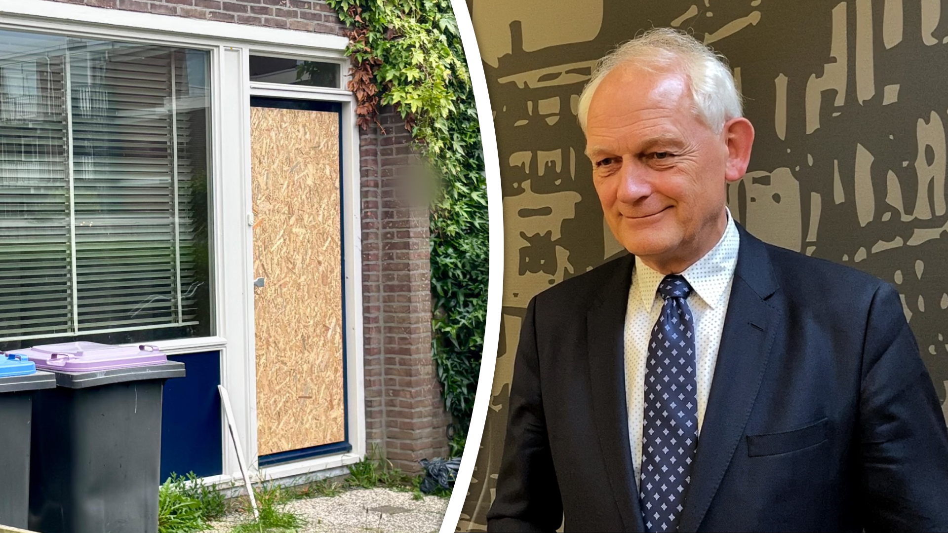 Burgemeester Cor Lamers wilde de inmiddels dichtgetimmerde woning al sluiten.