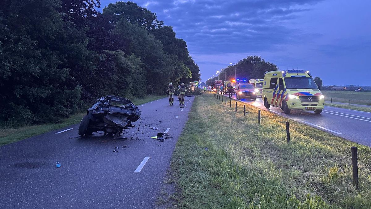 N35 bij Haarle weer open na zwaar eenzijdig ongeval