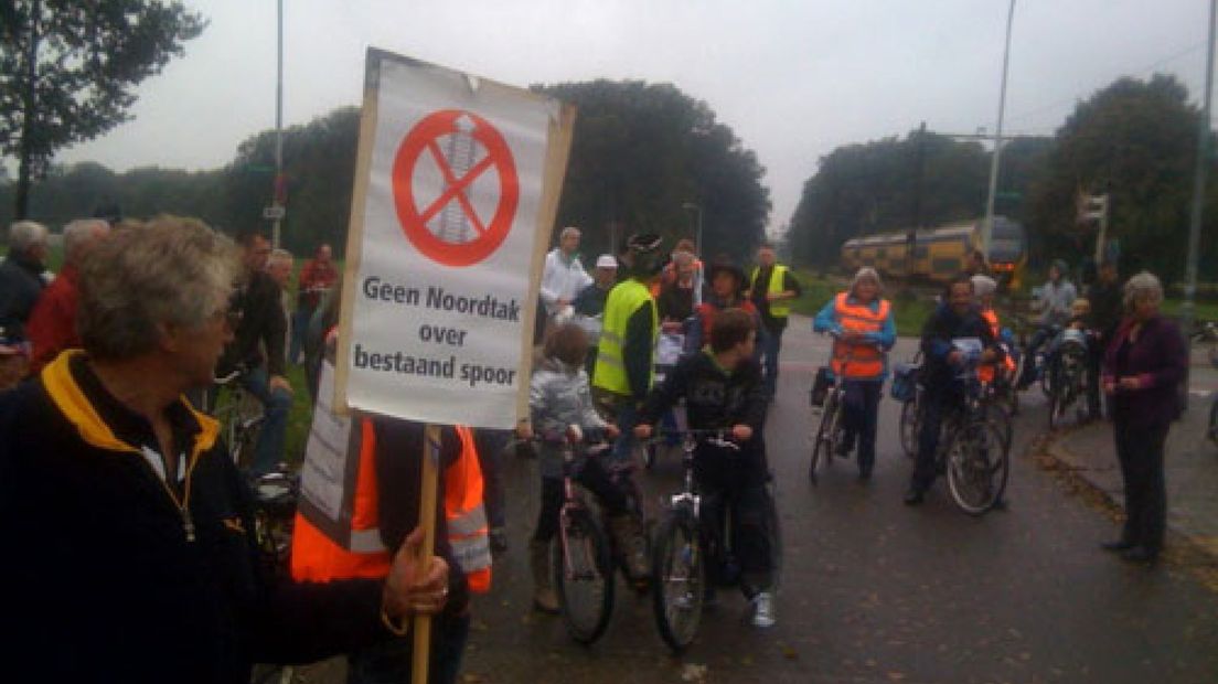 Protestactie tegen plan IJssellijn
