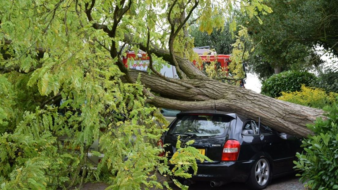 Schade door eerste herfststorm.