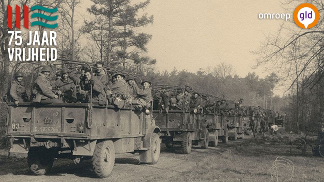 TV-UITZENDINGEN VAN 6 APRIL T/M 30 APRIL VANUIT DE STUDIO VAN OMROEP GELDERLAND IN ARNHEM - Het Omroep Gelderland-platform '75 jaar vrijheid' gaat vanwege de corona-crisis met het programma 'In het spoor van de bevrijders' de studio in. De route die de geallieerden in 1945 kozen blijft gekoppeld aan de vijftien Gelderse plaatsen die zouden worden aangedaan. Diverse ooggetuigen en kenners van de plaatselijke oorlogshistorie komen aan het woord, en in de eregalerij worden de helden-bevrijders in het zonnetje gezet.