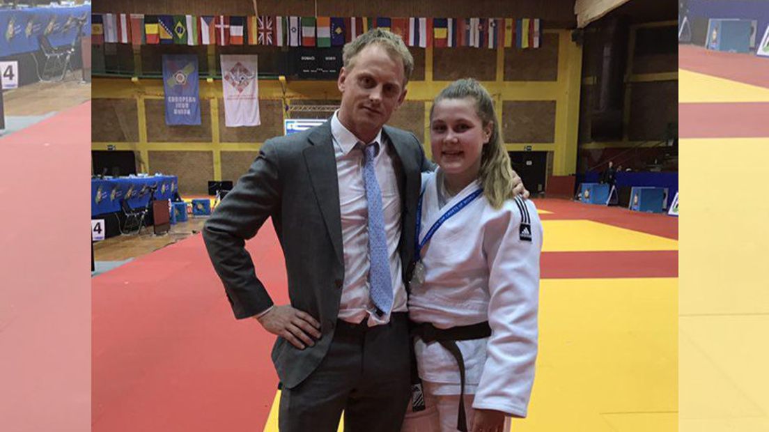 Marit Kamps met haar trainer Marcel Joling (Rechten: familie Kamps)