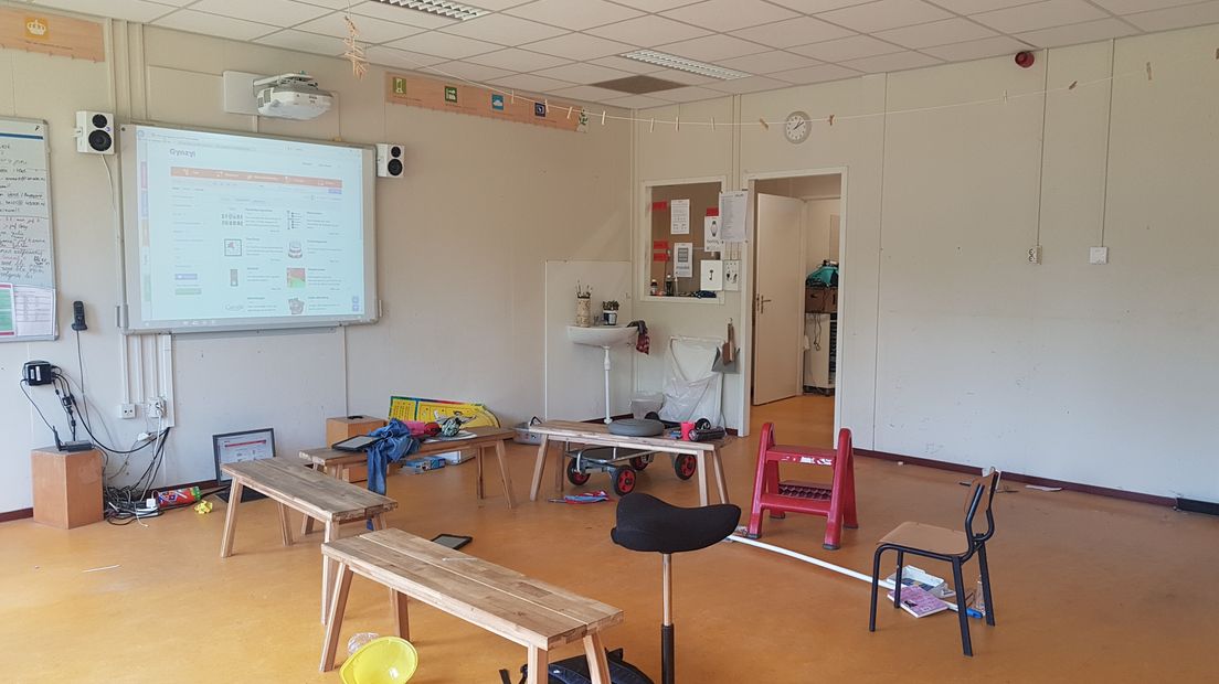 De lokalen van de Mariaschool zijn bijna leeg. (Rechten: Jasmijn Wijnbergen/RTV Drenthe)