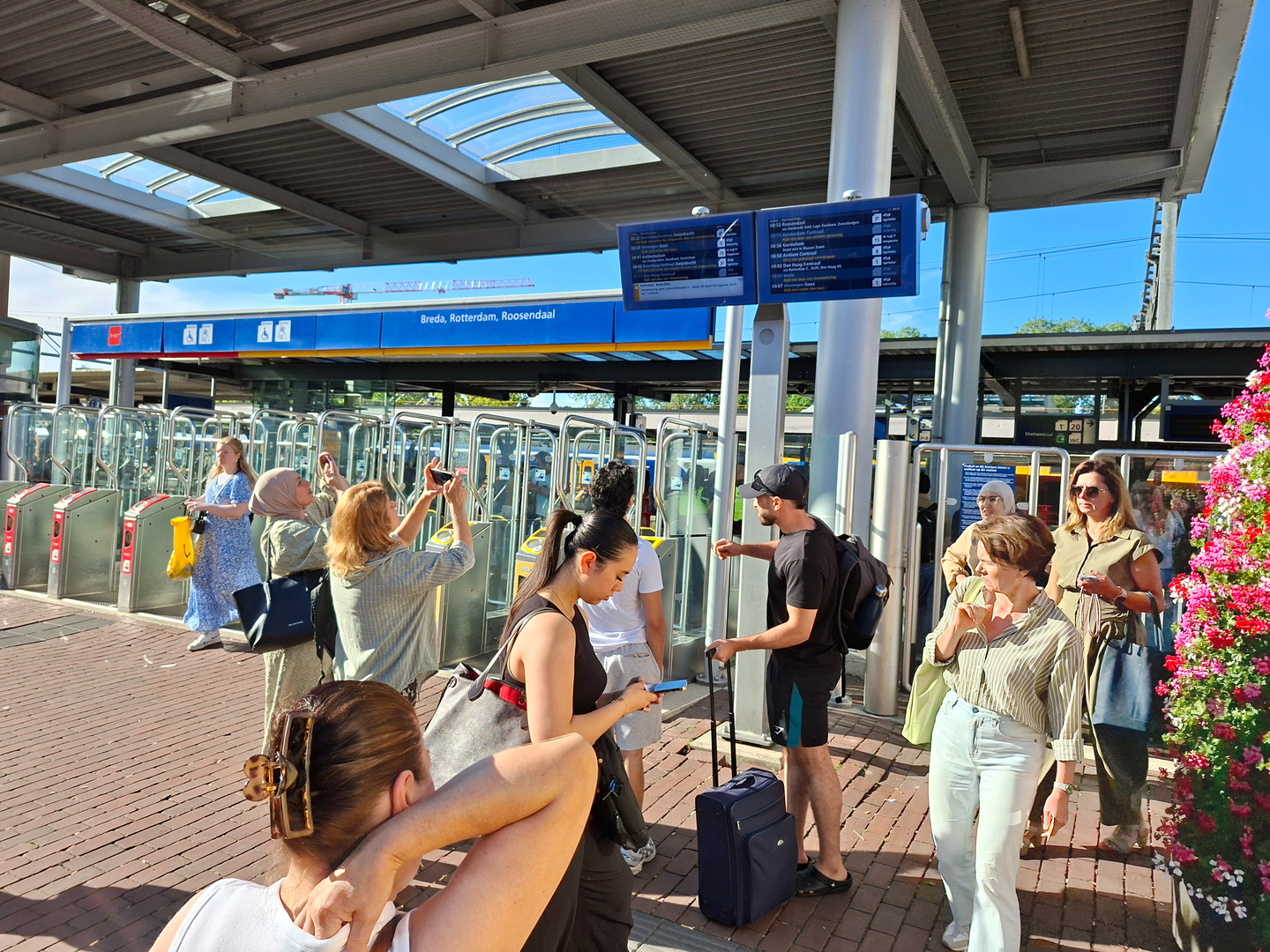Door de stroomstoring vallen veel treinen uit, zoals hier in Dordrecht.