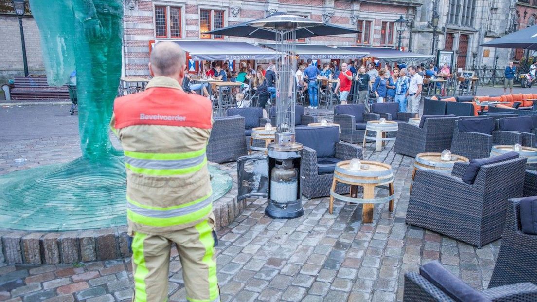 Gasfles in brand in Zwolle