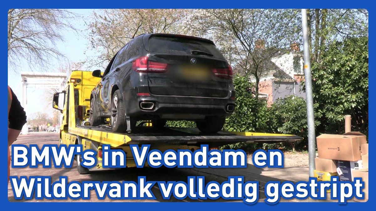 BMW's gestript in Veendam en Wildervank