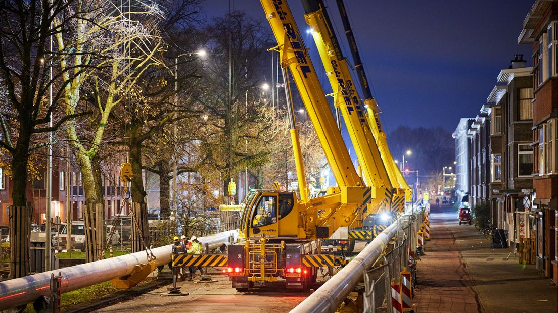 De aanleg van de enorme pijn door Den Haag is begonnen