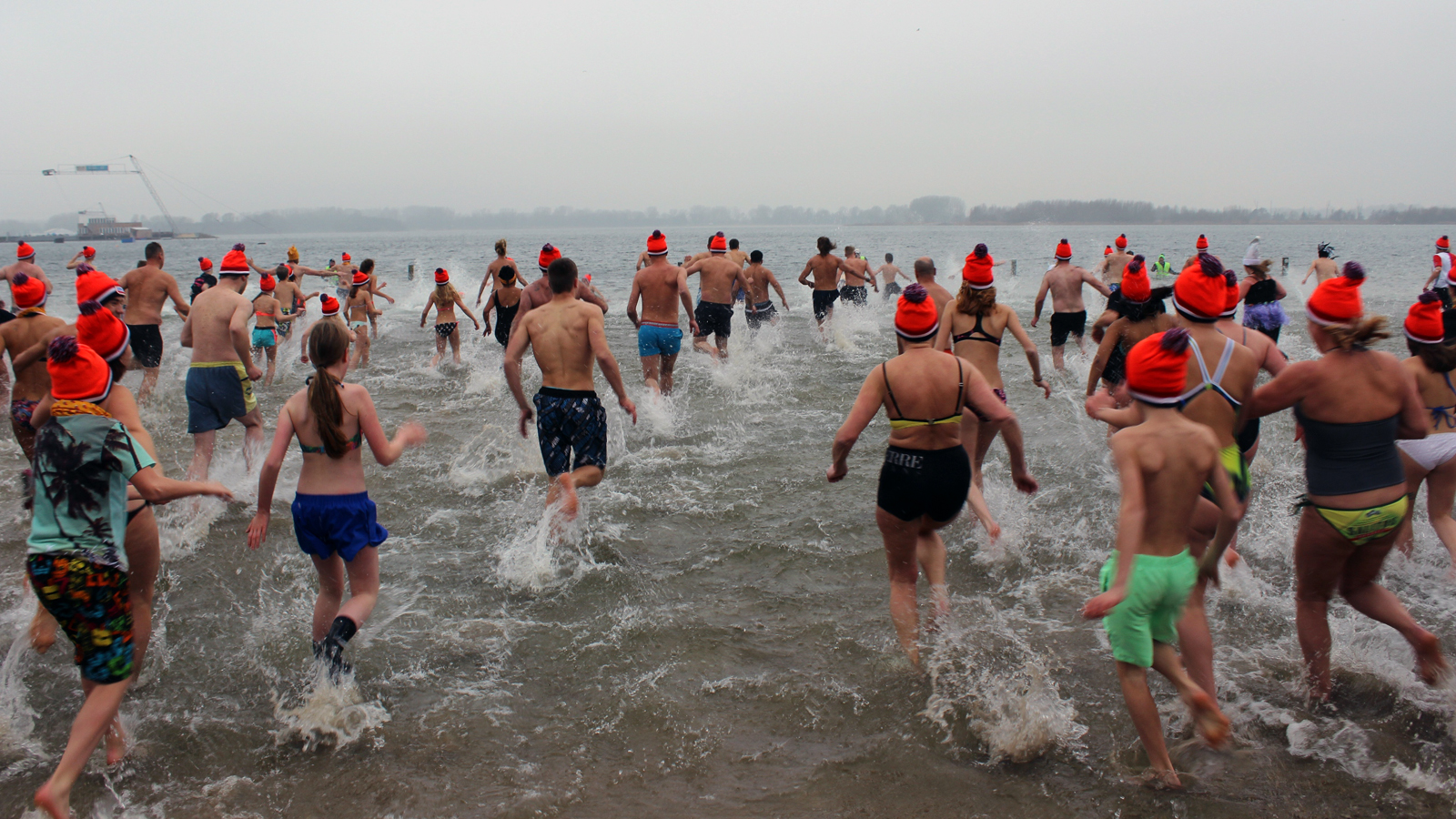 Op meerdere plekken in onze regio kun je 1 januari georganiseerd het water in.
