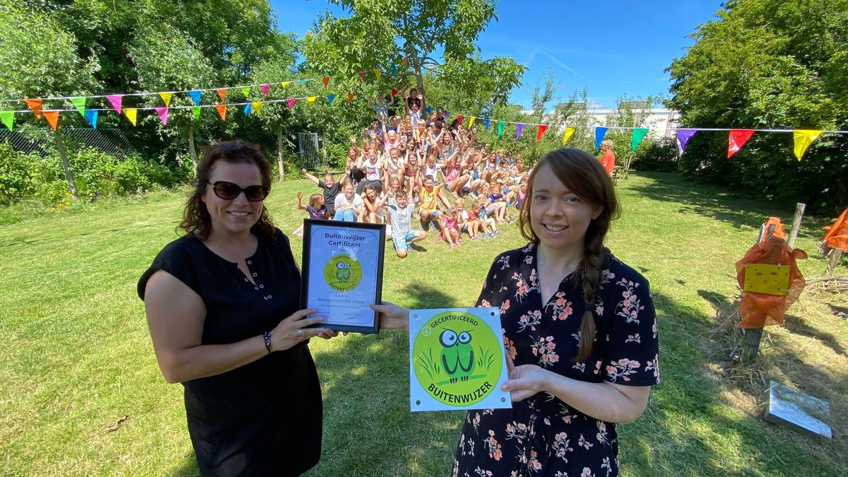 Weer of geen weer, in Wissenkerke krijgen leerlingen iedere dag een uur buiten les