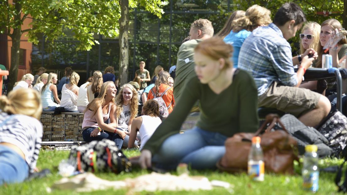 Ter illustratie. Eerstejaars studenten aan de HAN
