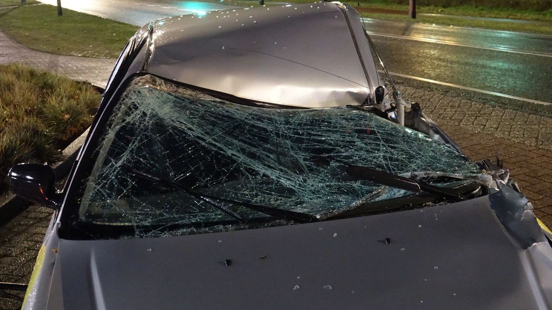 Auto zwaar beschadigd in Hardenberg