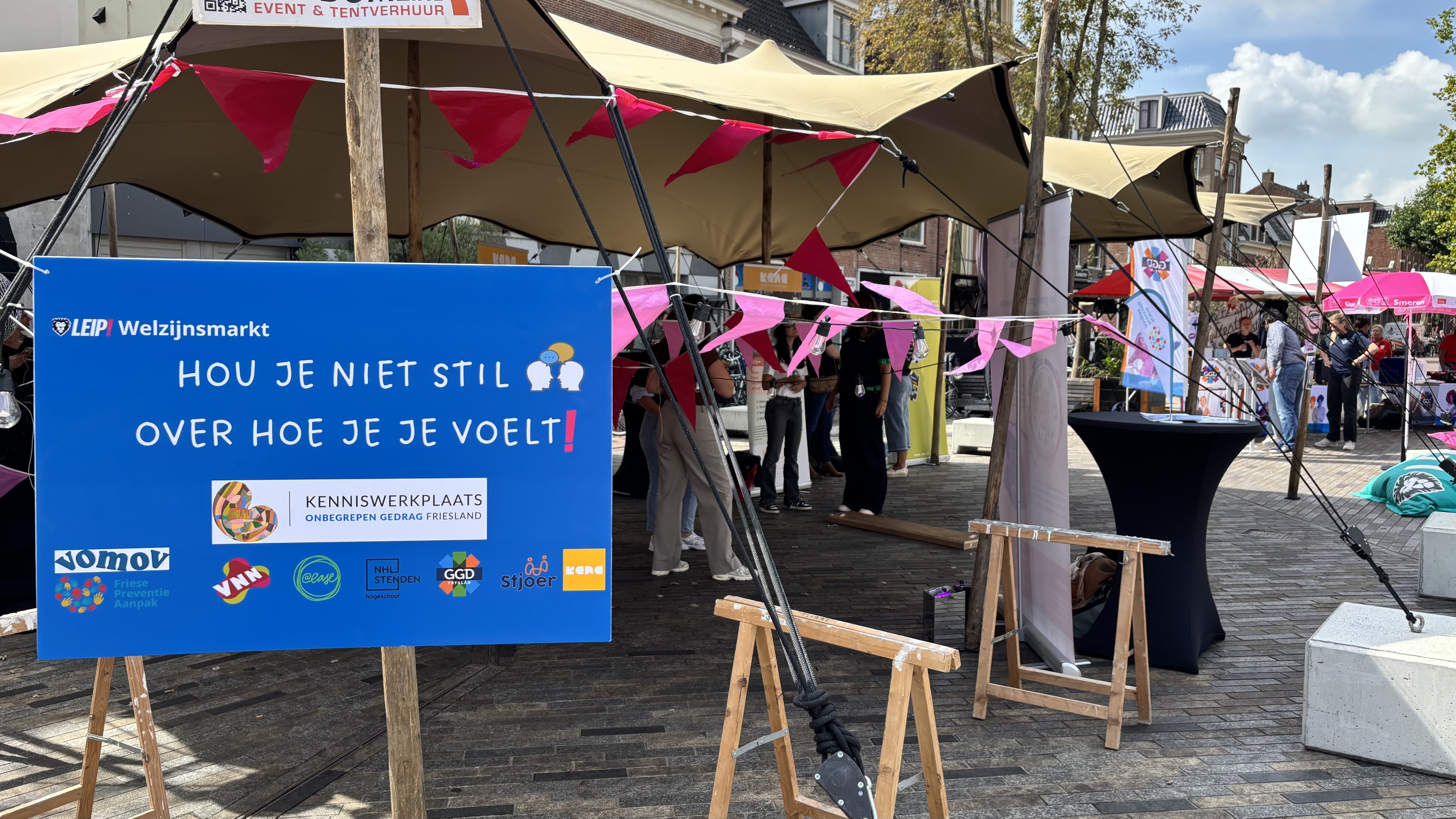 Tijdens de introductiemarkt LEIP! in Leeuwarden is dit jaar speciale aandacht voor de mentale gezondheid van studenten