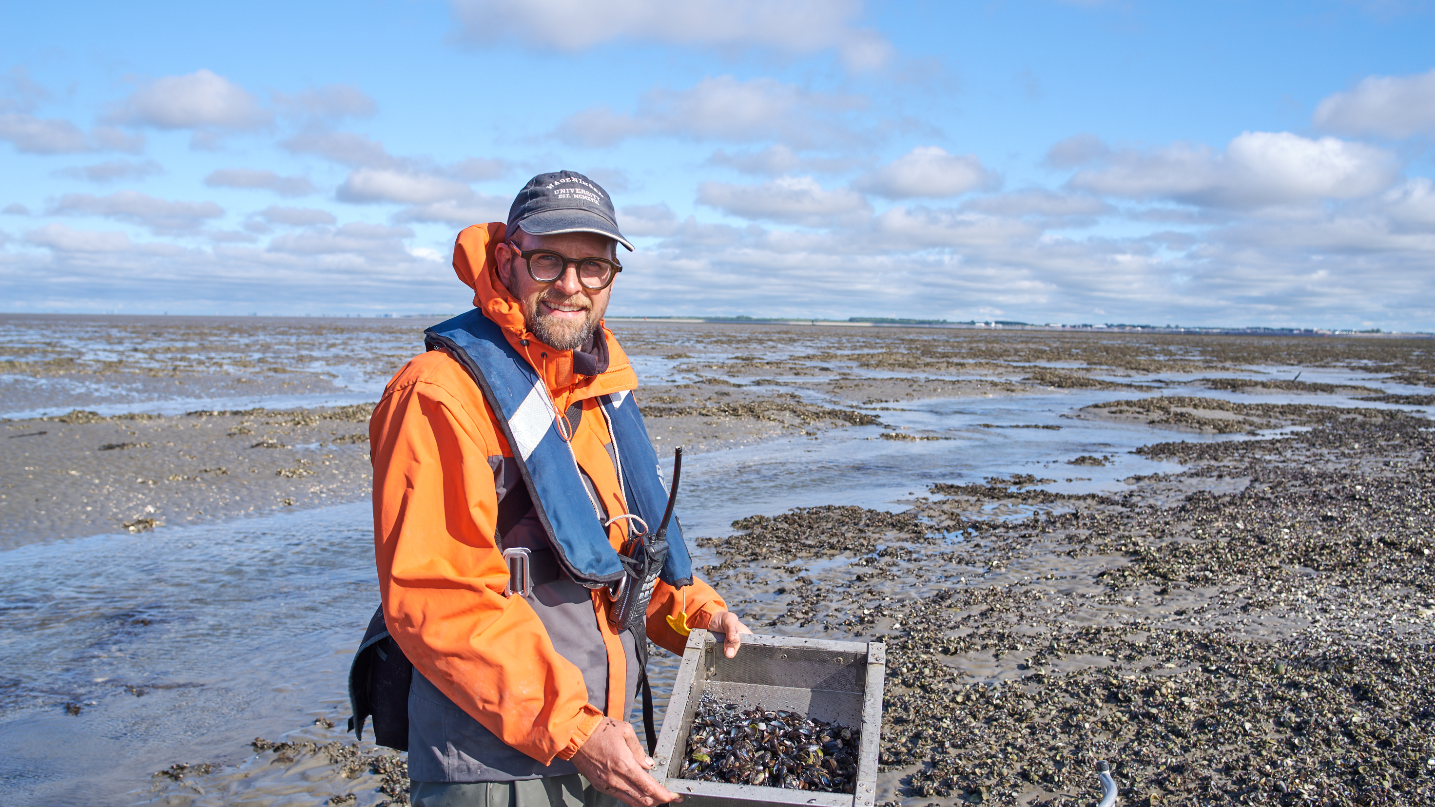 Sander Glorius fan Wageningen Marine Research op in nije mokselbank