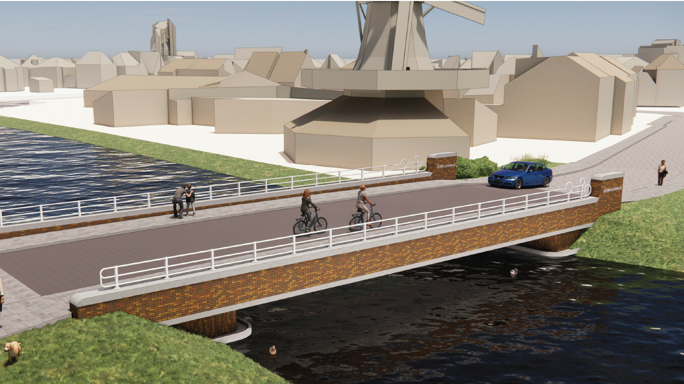 Meppel trekt half jaar uit voor nieuwe Eekmolenbrug en omgeving