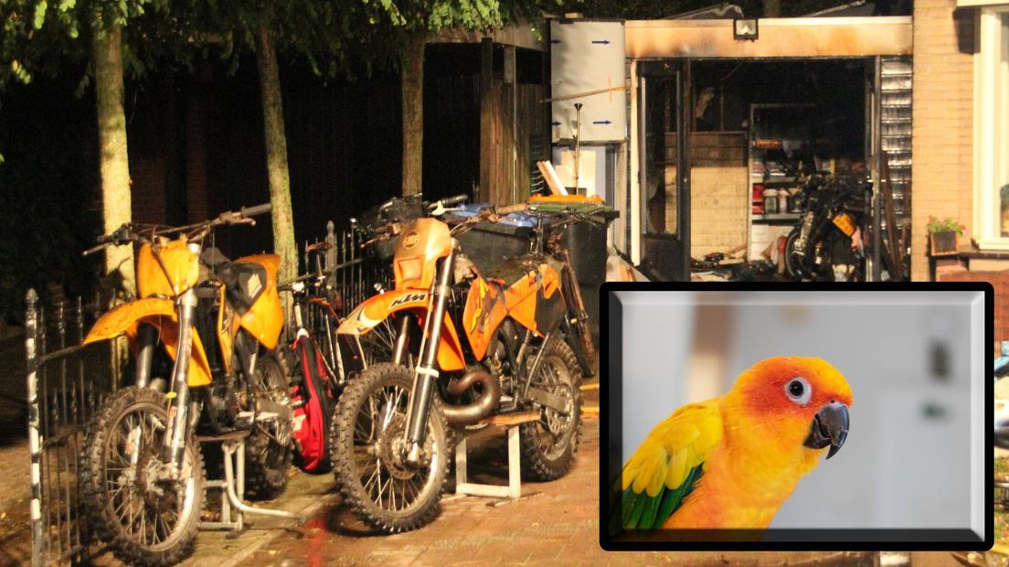 De schade aan de garage is groot