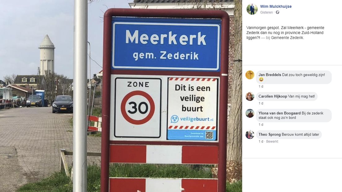 Oude borden staan nog steeds in Meerkerk