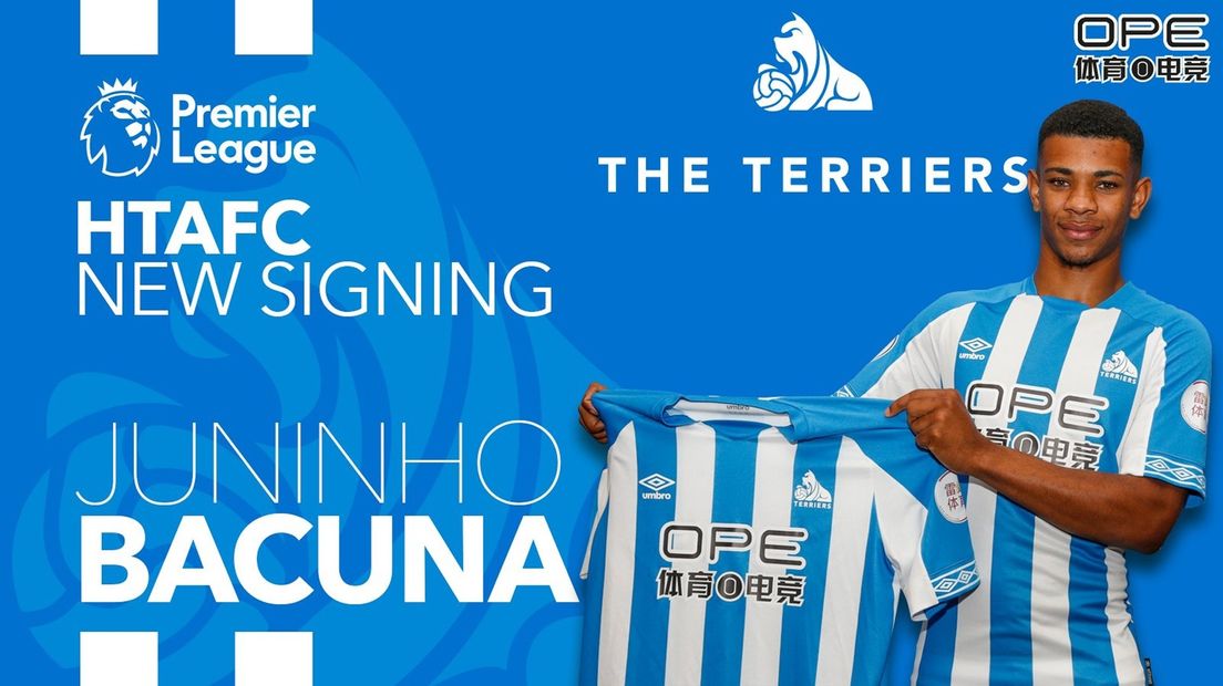 Juninho Bacuna debuteerde dinsdagavond voor Huddersfield Town