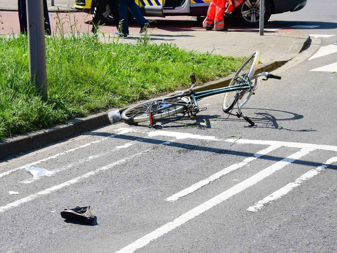 De fiets van het slachtoffer na het ongeval