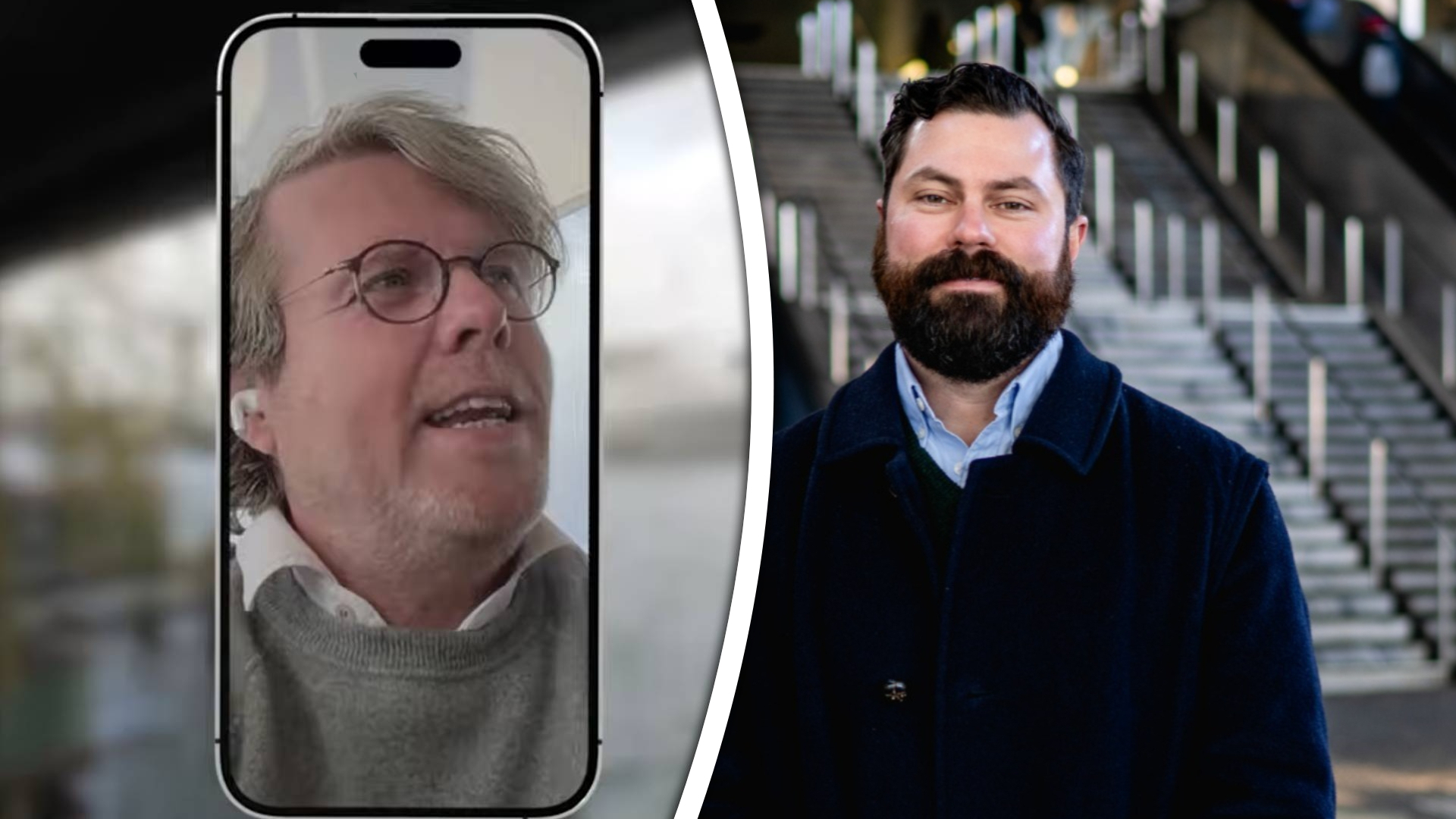 Tussen miljonair Wim Beelen (links) en PRO-raadslid Kevin van Eikeren (rechts) komt het waarschijnlijk niet meer goed.