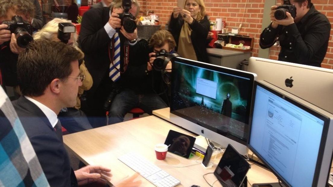 Premier Rutte lanceert bij app-ontwikkelaar Peperzaken de nieuwste app van RTV Noord