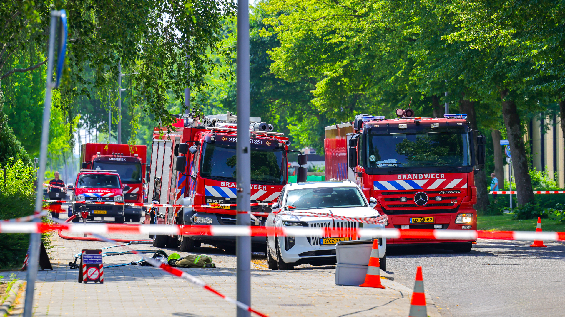 Het gaslek is ontstaan in de technische ruimte van het appartementencomplex.