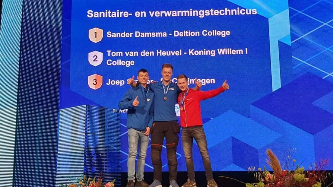 Sander Damsma won goud bij de Skills Heroes-intallateurs
