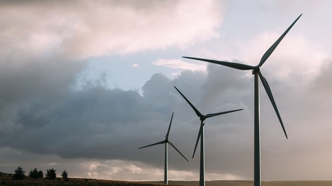 Windmolens in de polder