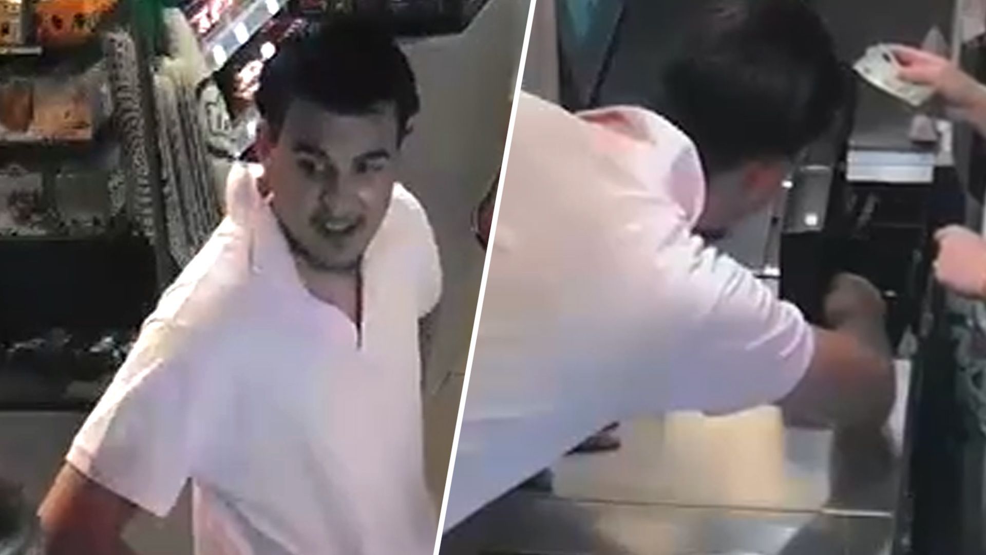 Man graait twee keer in de kassa