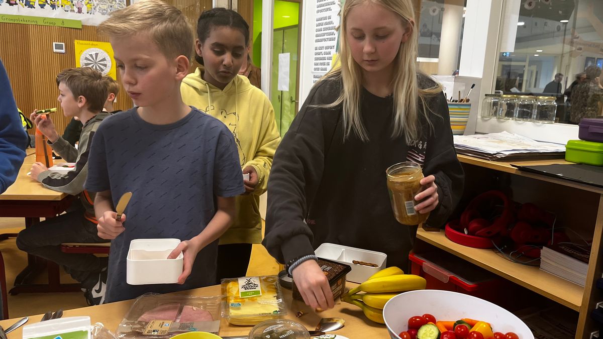 Paprika, radijsjes, volkorenbrood en tomatensap voor basisschoolkinderen Kortgene: 'Ik vind het echt