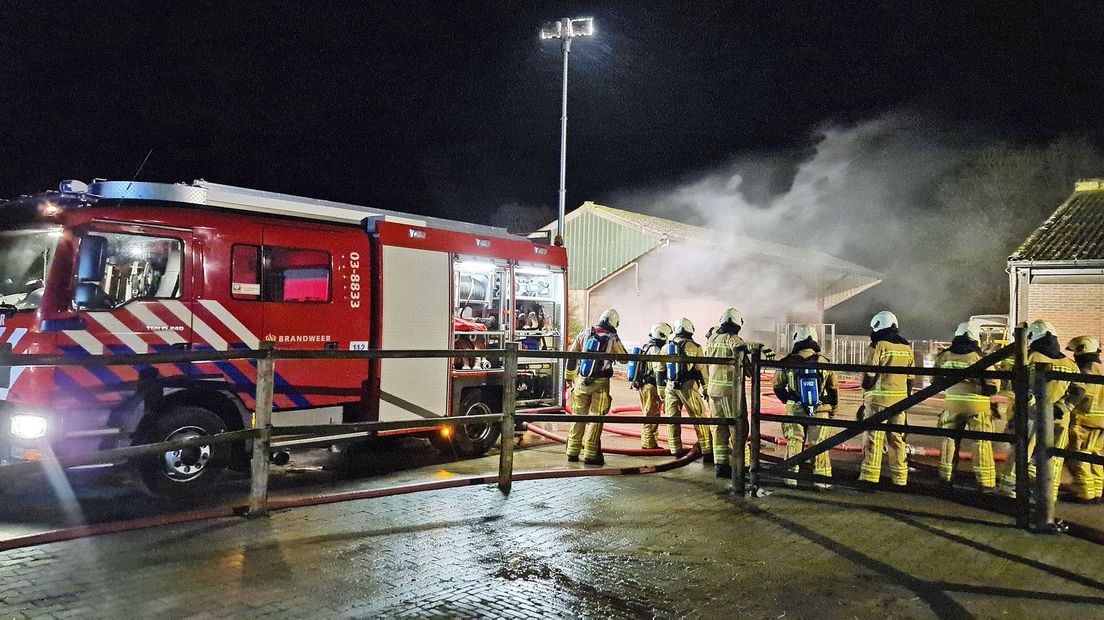 Bij de brand komt veel rook vrij