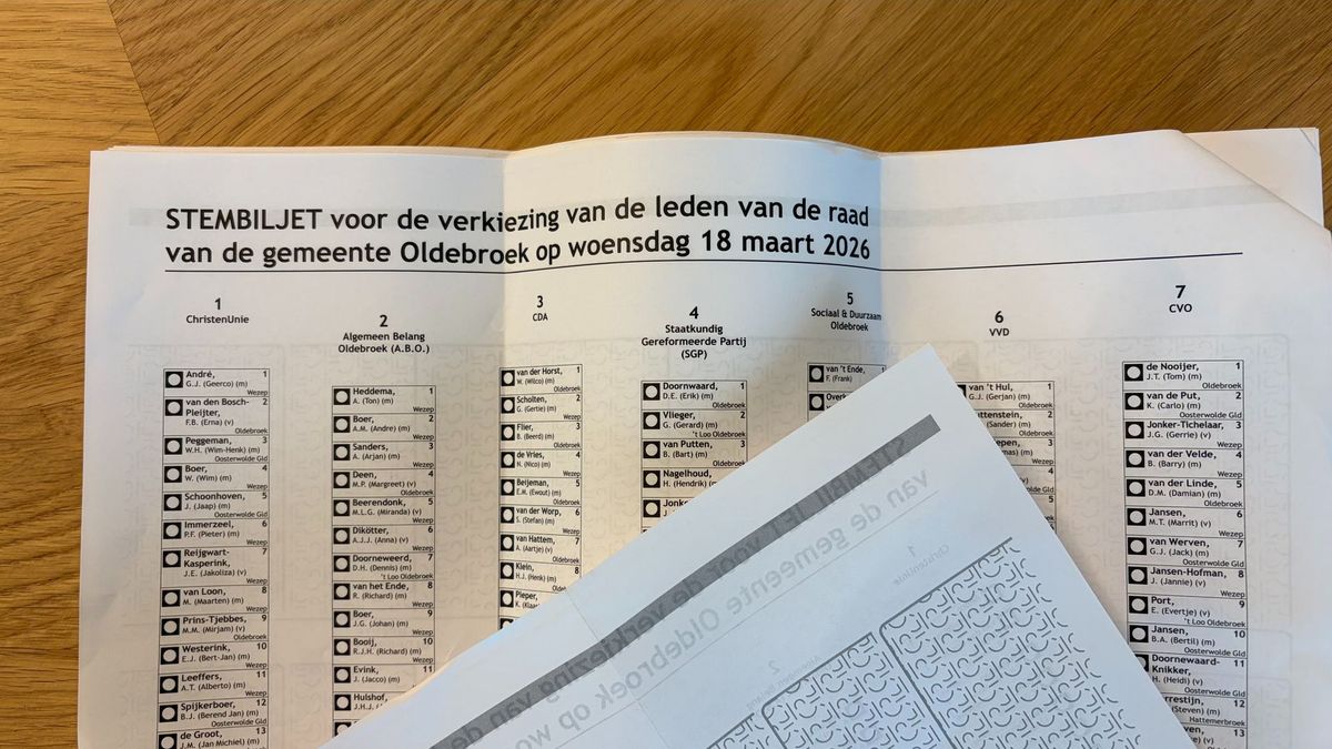 Ook na hertelling lijkt VVD buiten gemeenteraad Oldebroek te vallen
