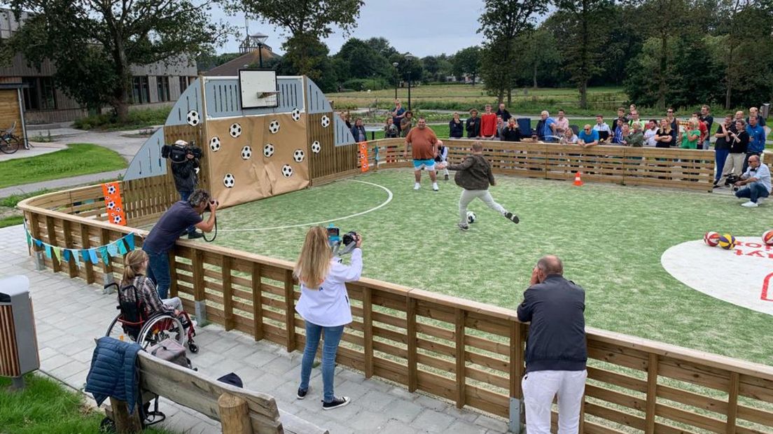 Het sportplein van de Dirk Kuyt Foundation in Noordwijk