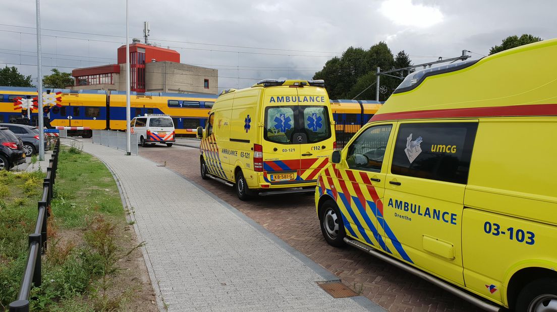 In Assen is iemand door een trein aangereden (Rechten: Persbureau Meter)