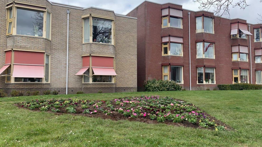 Het bloemenhart bij zorgcentrum Blanckenborg in Blijham