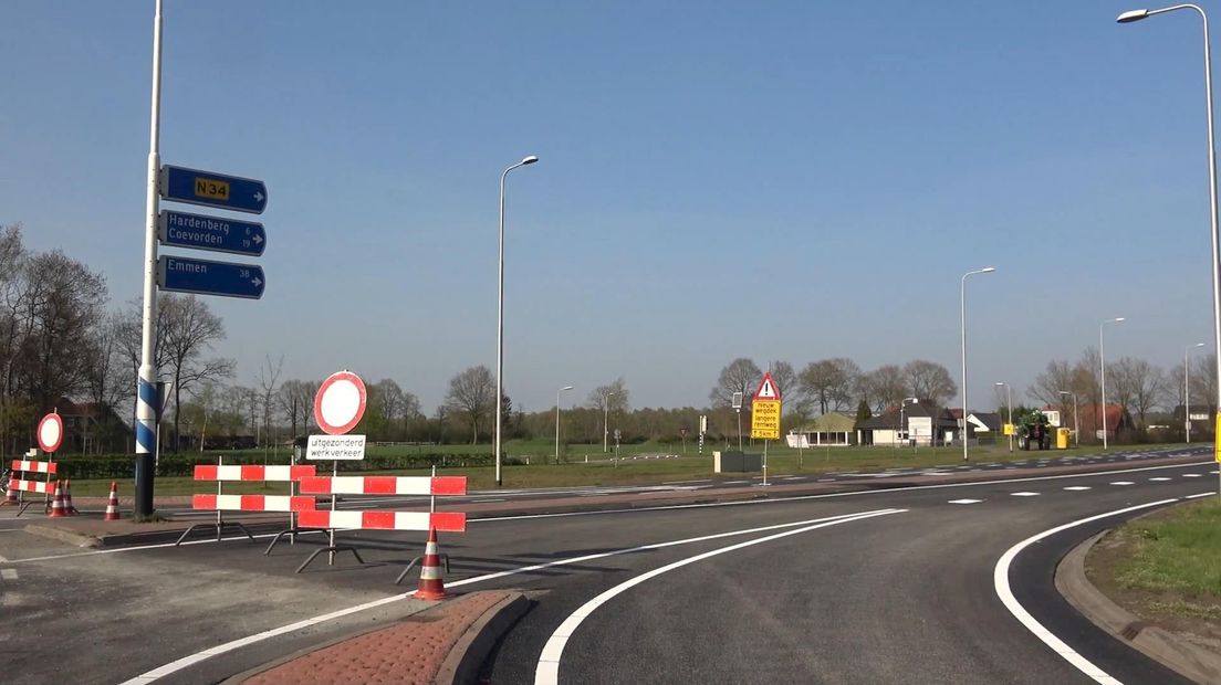 De N34 bij Hardenberg is weer open voor het verkeer