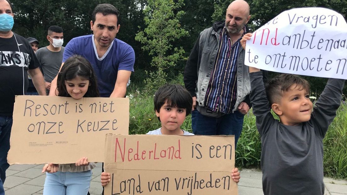 Afgelopen maandag werd in Hoogeveen geprotesteerd