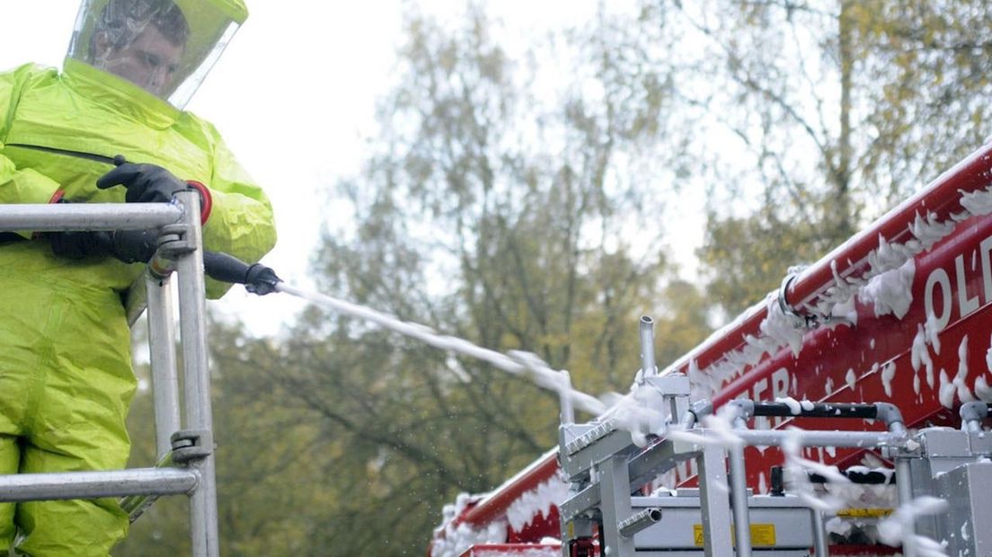 De oefening op Het Hulsbeek was gericht op besmetting met nucleaire stoffen