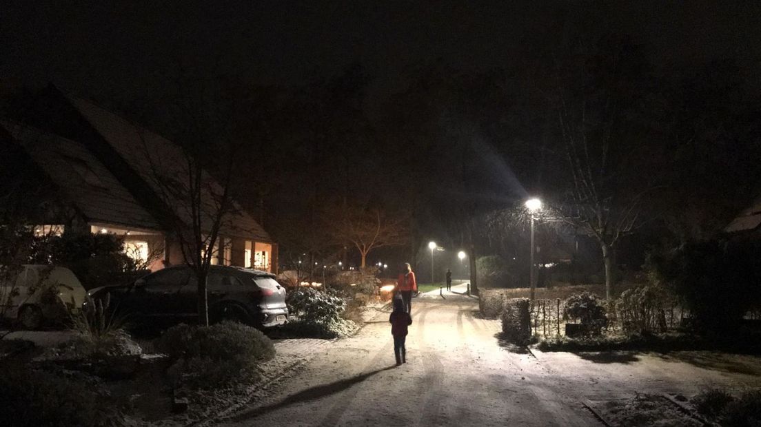 Corrie Timmer stuurt deze foto in van sneeuw in Roden