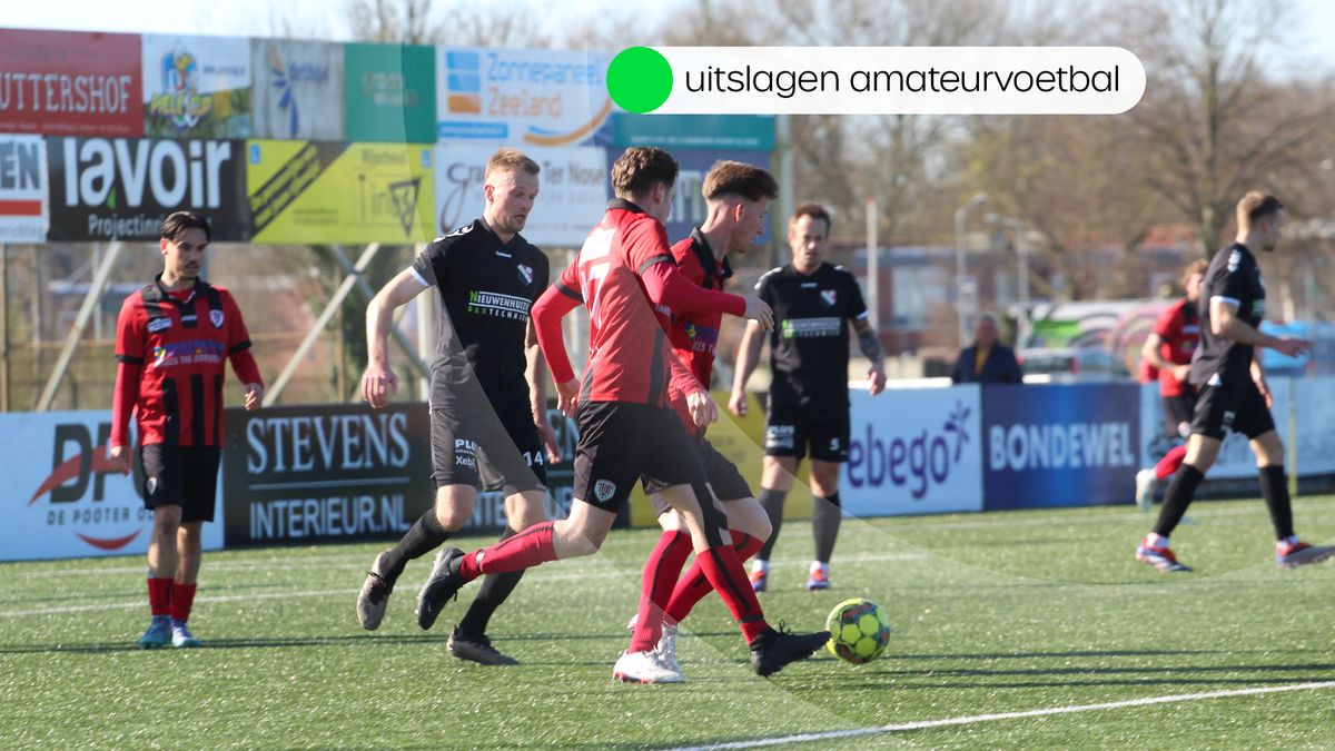 Uitslagen amateurvoetbal zaterdag 29 maart
