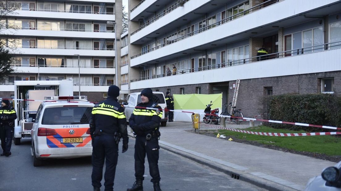 Politie na de liquidatie op de Faustdreef.