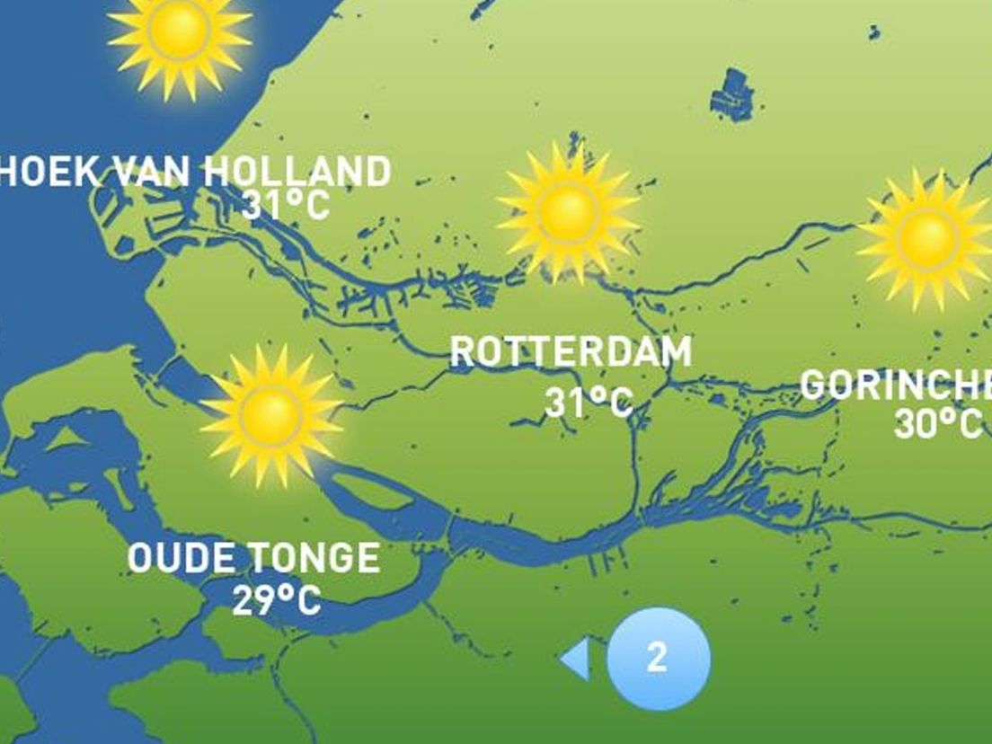 Het weer van zaterdag 10 juni 2023